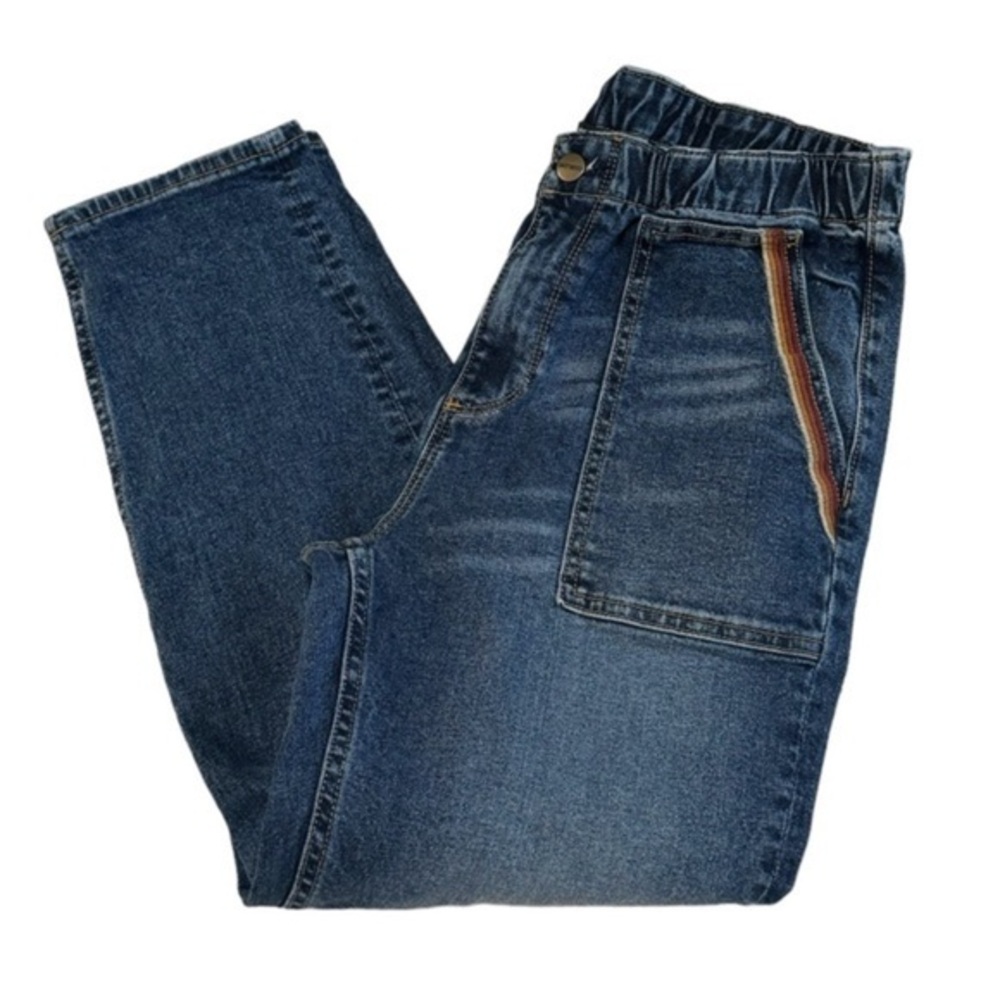 Driftwood Eliza Cropped Embroidered Jeans Size Large